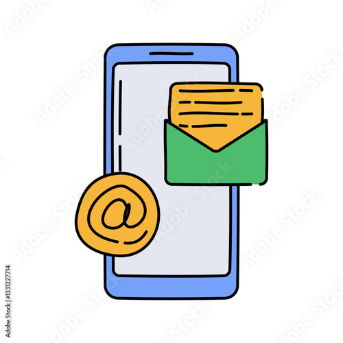 Smartphone Contact Flat design style, smartphone with a user icon, representing personal or business contacts, perfect for social apps, networking, and digital address books.