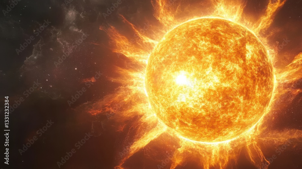 Fototapeta premium A Dyson sphere surrounding a star, harnessing