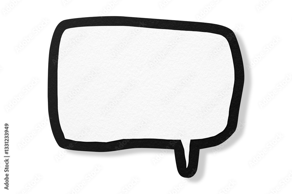 Naklejka premium Black paper speech bubbles separated on transparent background