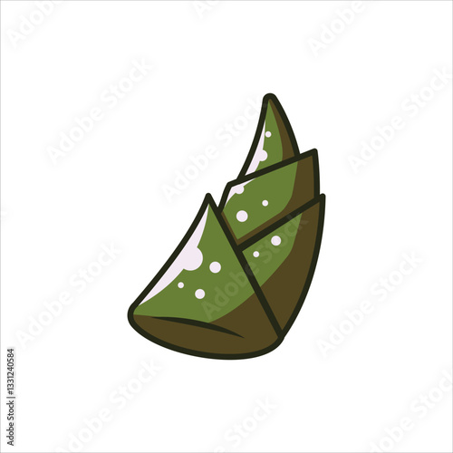 Shoots Bamboo Shoots, a staple asian cuisine vegetable Illustration high-quality Editable Vector