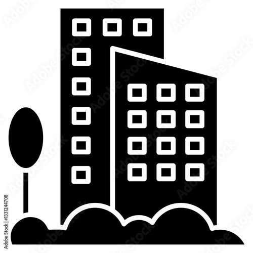 Commercial Property icon glyph
