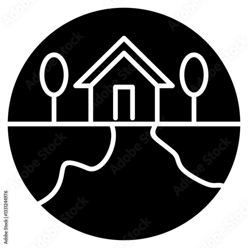 Housing Bubble icon glyph