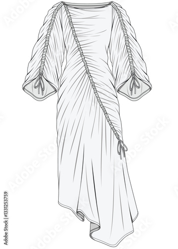 illustrasyon , vector , dress tecnicals drawings ,dress drawings, dress tecicals , rees drawings, trenchcoat drawings, women dress drawings