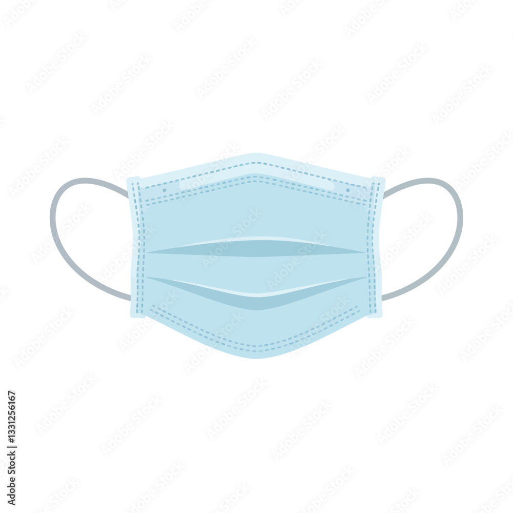 Medical face mask design in flat style with soft colors and clean lines vector illustration Medical face mask design in flat style with soft colors and clean lines vector illustration