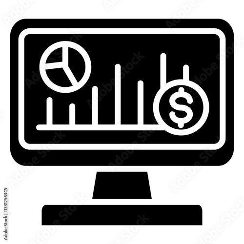 Data Monetization Glyph Icon