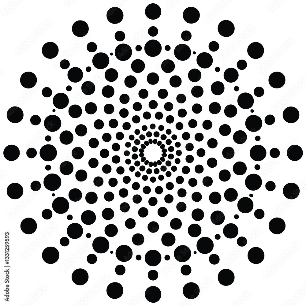 Colorful Pointing Circle Halftone Dots Background Colorful Pointing Circle Halftone Dots Background