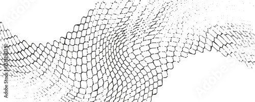 Black snake skin pattern isolated on white background eps 10