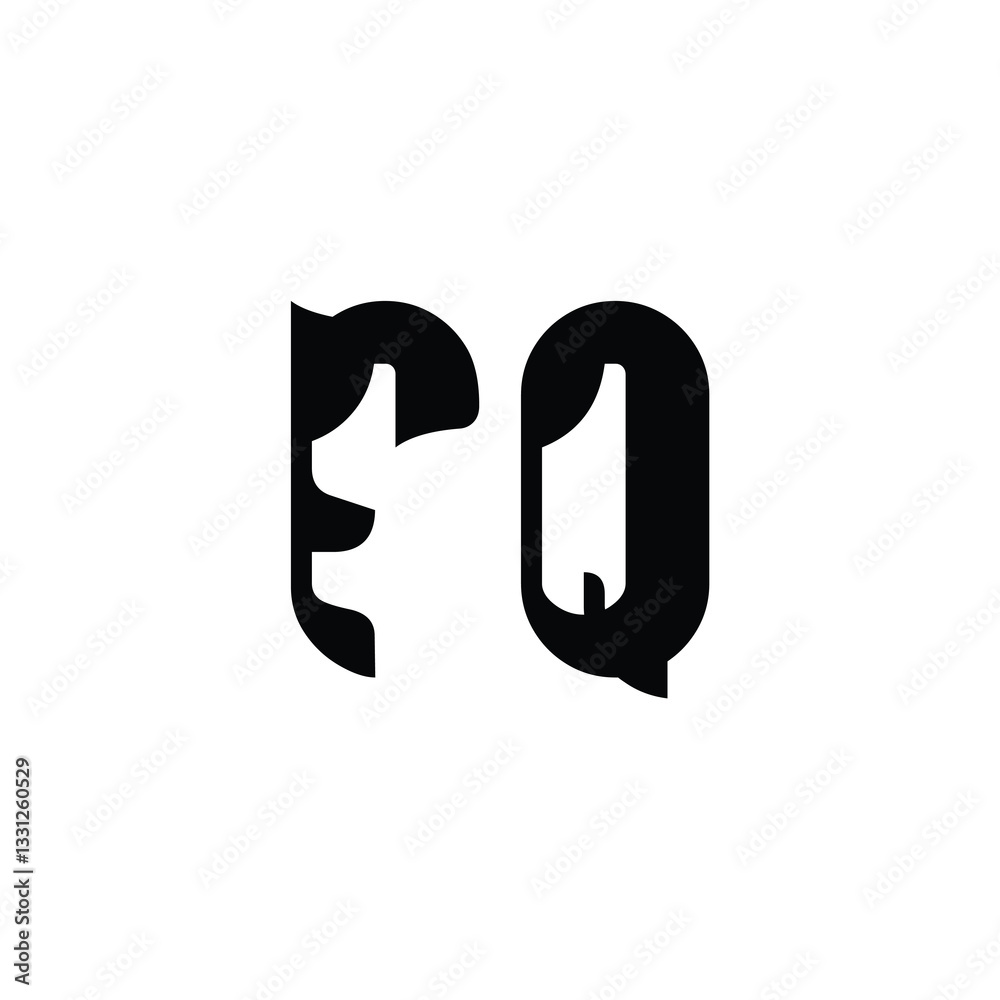 FQ monogram logo design letter text name symbol monochrome logotype alphabet character simple logo FQ monogram logo design letter text name symbol monochrome logotype alphabet character simple logo