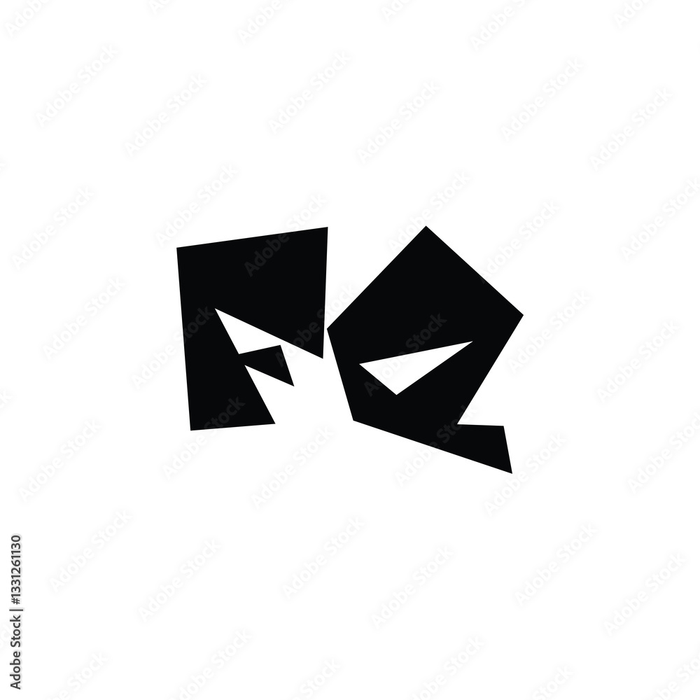FQ monogram logo design letter text name symbol monochrome logotype alphabet character simple logo FQ monogram logo design letter text name symbol monochrome logotype alphabet character simple logo
