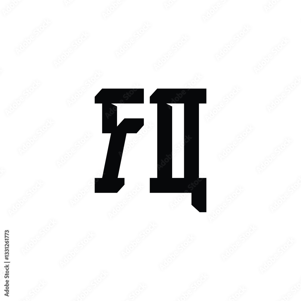 FQ monogram logo design letter text name symbol monochrome logotype alphabet character simple logo FQ monogram logo design letter text name symbol monochrome logotype alphabet character simple logo