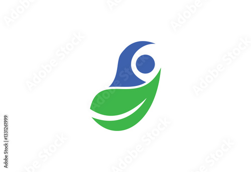 Swimming and Green Leaf Nature logo design, Vector illustration Free Download Swimming and Green Leaf Nature logo design, Vector illustration - GFXLoad
