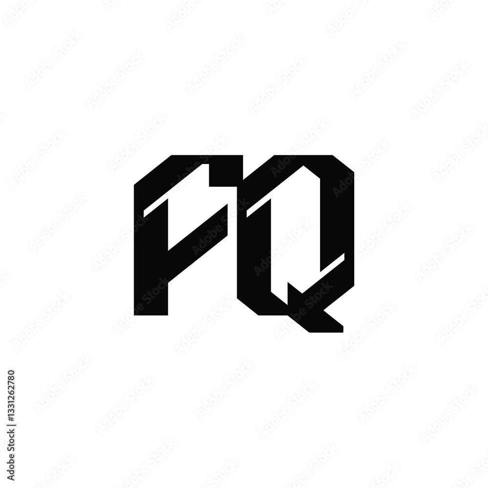 FQ monogram logo design letter text name symbol monochrome logotype alphabet character simple logo FQ monogram logo design letter text name symbol monochrome logotype alphabet character simple logo