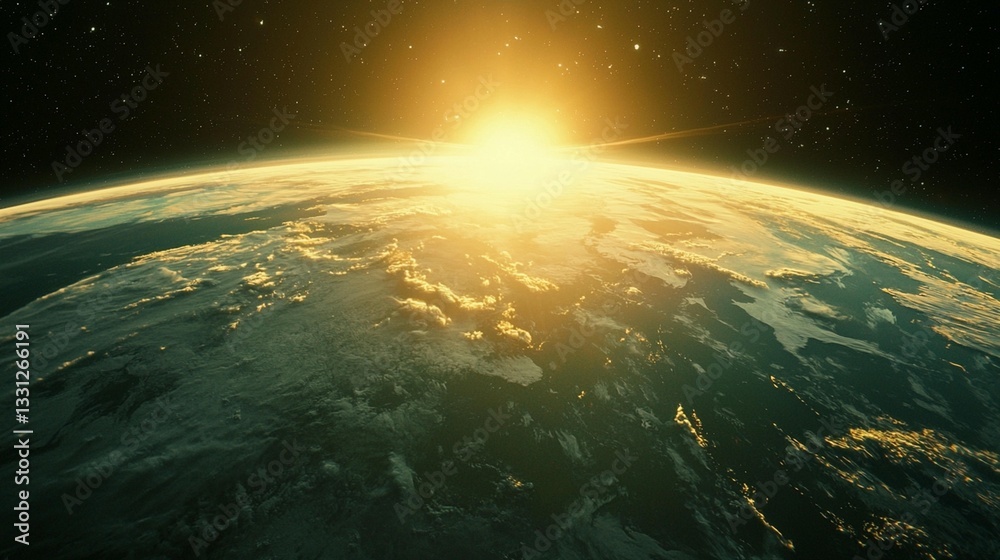 Fototapeta premium Earth Sunrise from Space