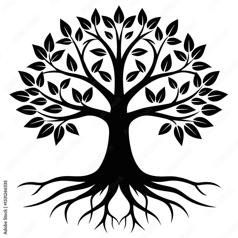 Obraz premium vector tree silhouette