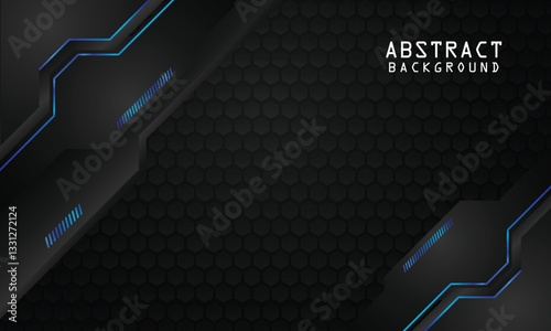 Modern furutistic dark blue geometry cyber background design