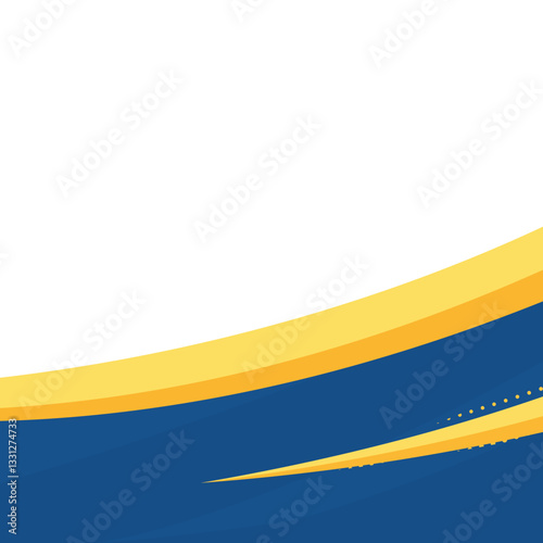 Blue and Gold Corner Border Design Vector