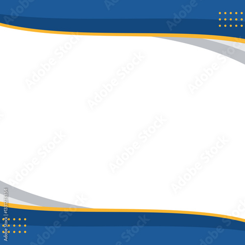 Blue and Gold Corner Border Design Vector