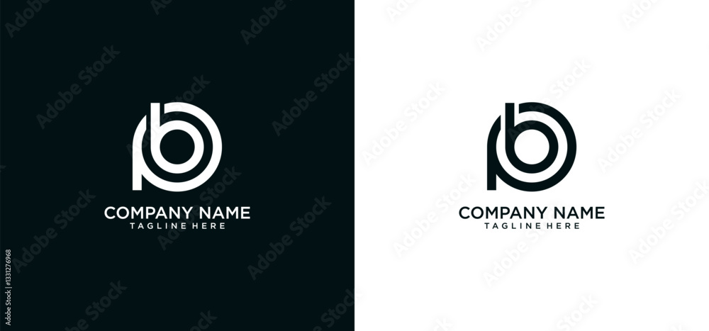 minimal initial letter bp pb simple vector design isolated background minimal initial letter bp pb simple vector design isolated background