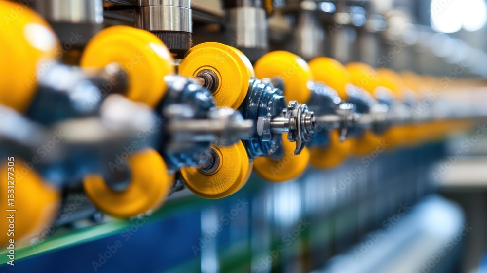 Obraz premium Computer-controlled fabric softening machine processing textile materials