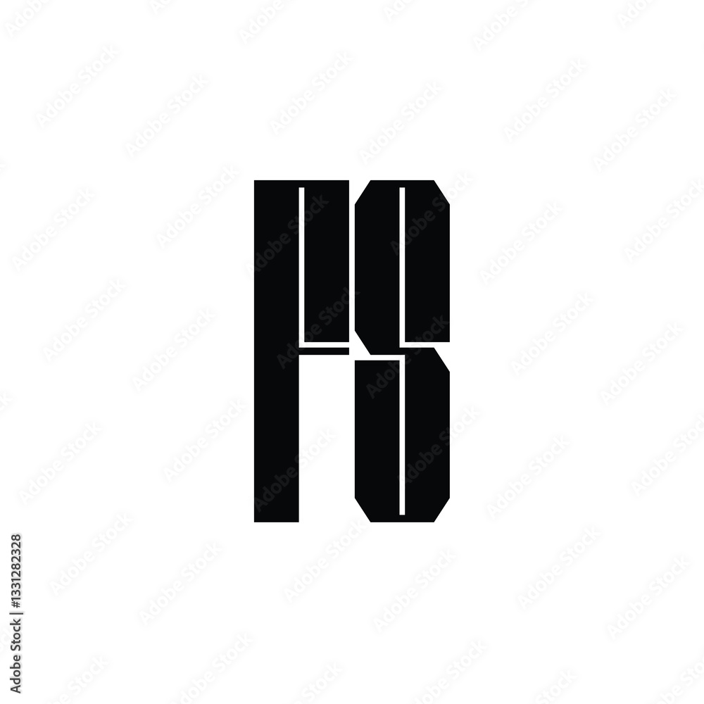 FS monogram logo design letter text name symbol monochrome logotype alphabet character simple logo