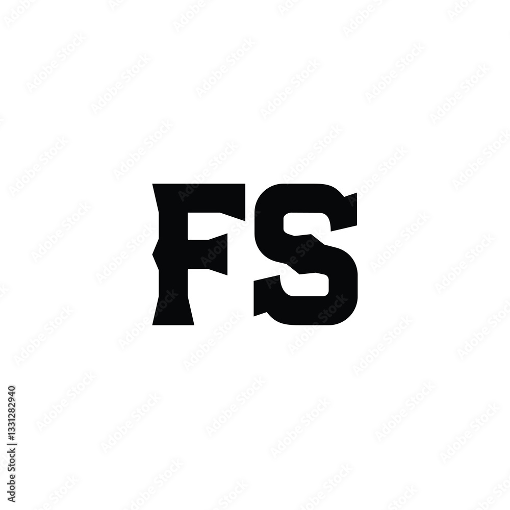 FS monogram logo design letter text name symbol monochrome logotype alphabet character simple logo FS monogram logo design letter text name symbol monochrome logotype alphabet character simple logo