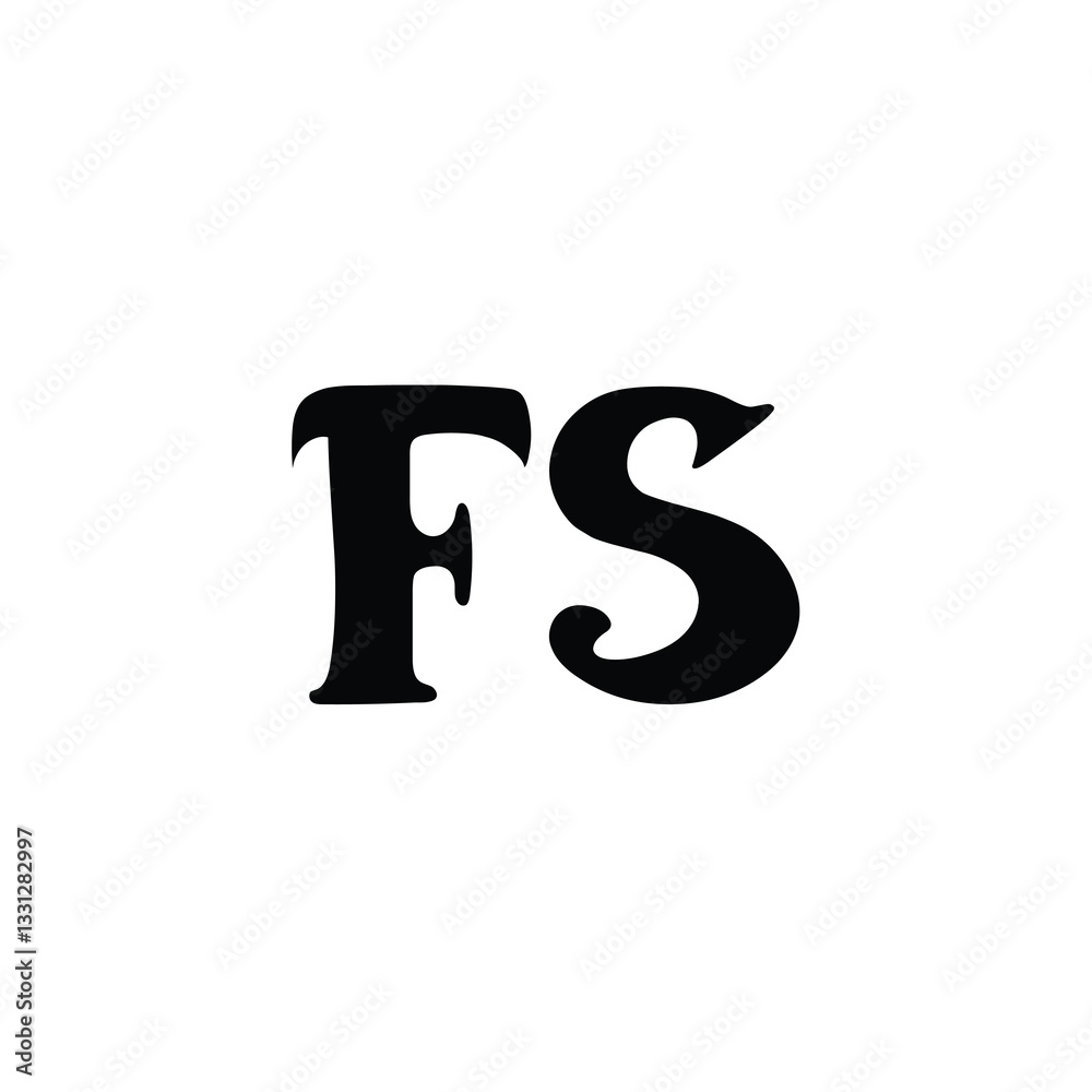 FS monogram logo design letter text name symbol monochrome logotype alphabet character simple logo FS monogram logo design letter text name symbol monochrome logotype alphabet character simple logo