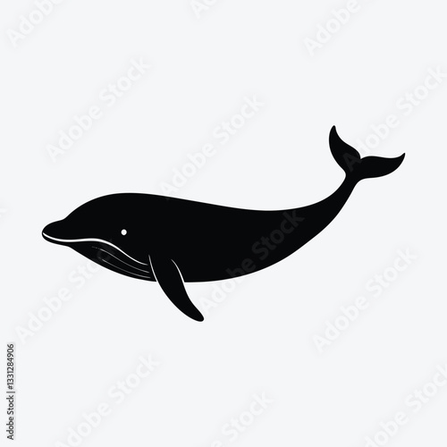 A dolphin fish for t-shirt design or silhouette fish on white background.