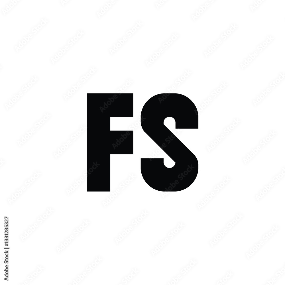 FS monogram logo design letter text name symbol monochrome logotype alphabet character simple logo FS monogram logo design letter text name symbol monochrome logotype alphabet character simple logo
