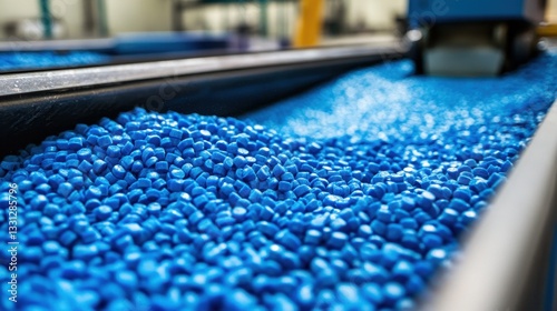 Obraz na płótnie Plastic compounding machine mixing raw polymer materials