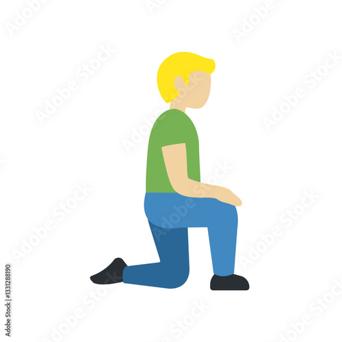 Person Kneeling (Blonde Hair)