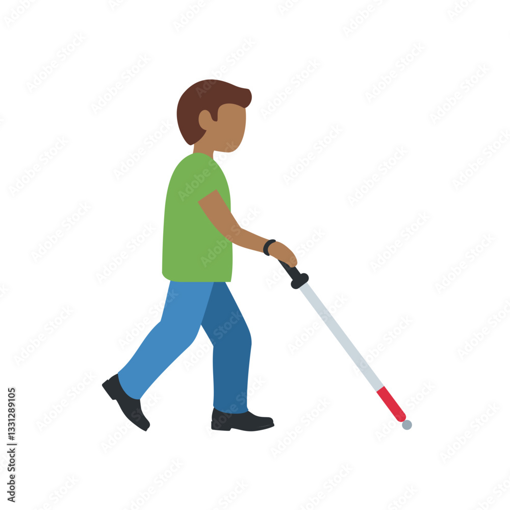 Man with White Cane