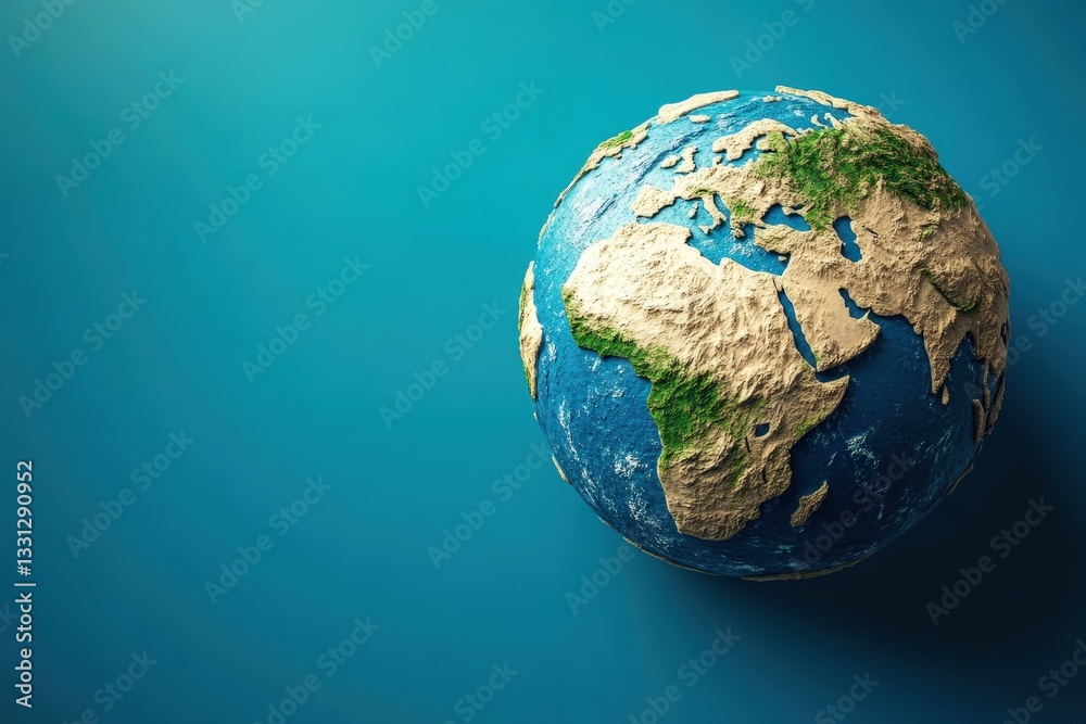 Fototapeta premium A visually striking artistic depiction of our planet earth in space