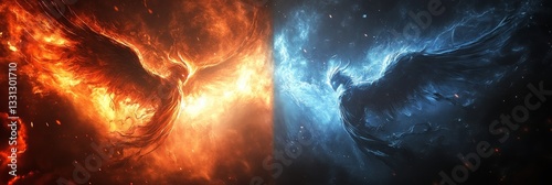 versus wallpaper, heaven and hell, good vs evil, light and darkness background, for match competition