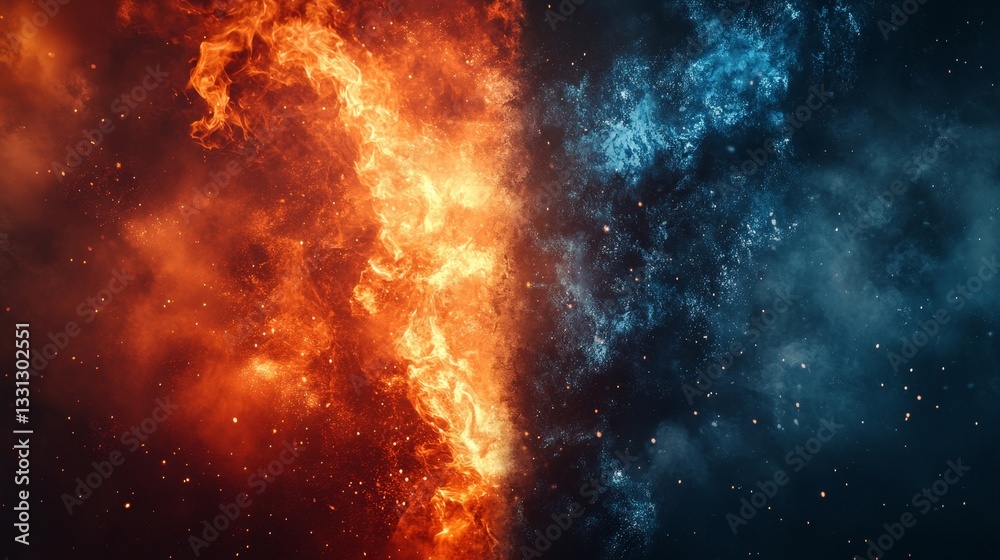 Naklejka premium versus wallpaper, heaven and hell, good vs evil, light and darkness background, for match competition