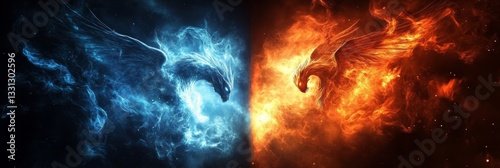 versus wallpaper, heaven and hell, good vs evil, light and darkness background, for match competition