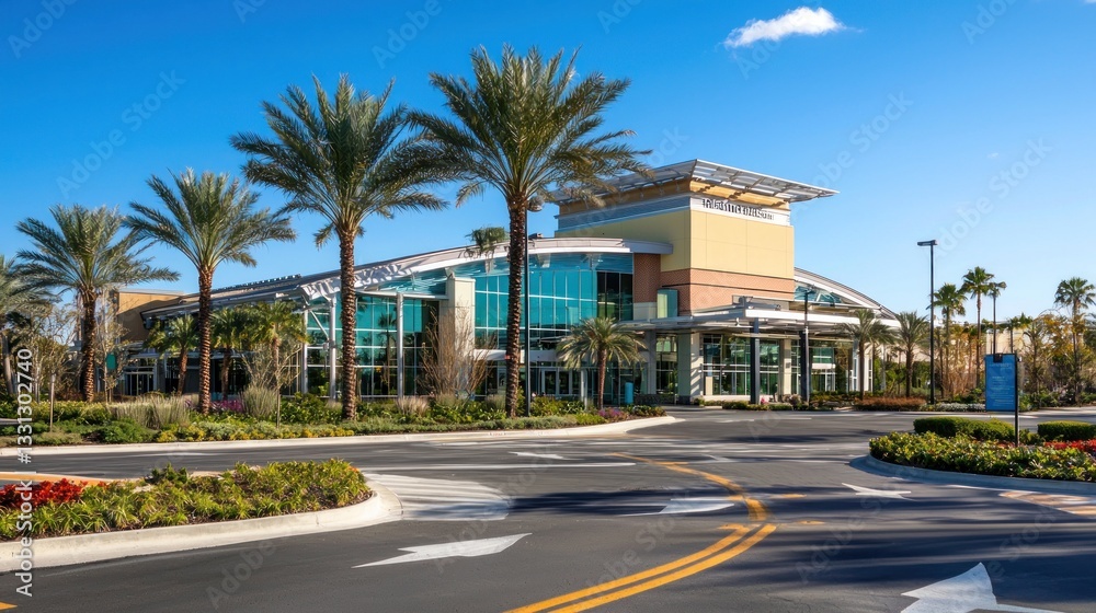 Obraz premium Merchant's Walk, Florida: A Sunny Day at the Plaza