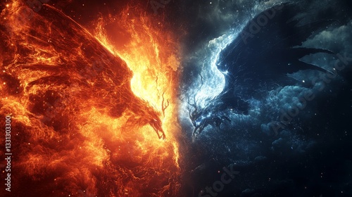 versus wallpaper, heaven and hell, good vs evil, light and darkness background, for match competition