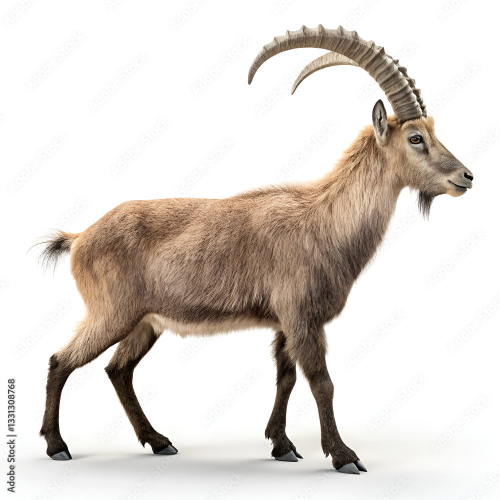 Obraz premium mountain goat on a white background