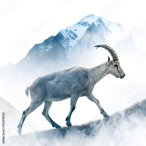 mountain goat on the mountain