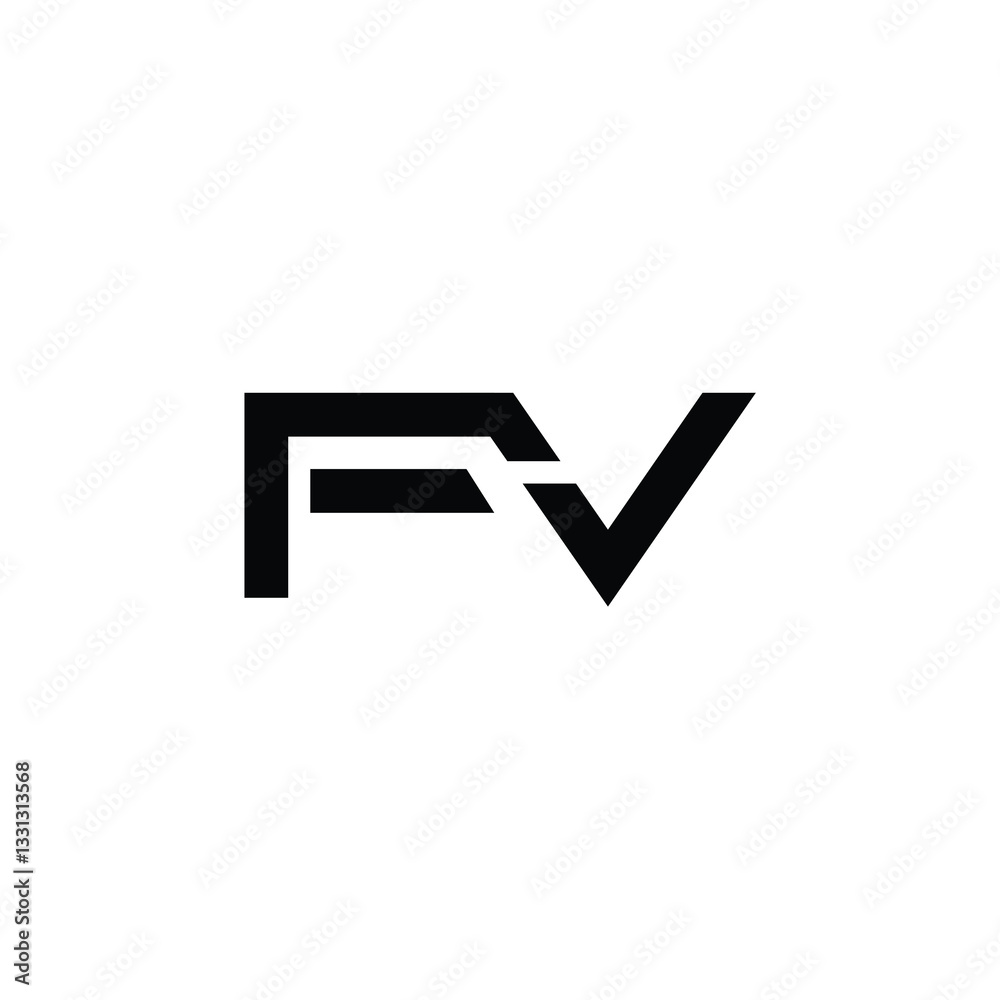 FV monogram logo design letter text name symbol monochrome logotype alphabet character simple logo FV monogram logo design letter text name symbol monochrome logotype alphabet character simple logo