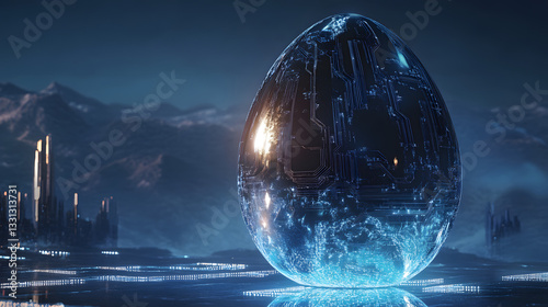 easter, egg, holiday, decoration, globe, earth, water, planet, christmas, world, ball, sphere, blue, map, global, glass, environment, space, winter, sea, snow, sky, reflection, 3d, light, drop, concep