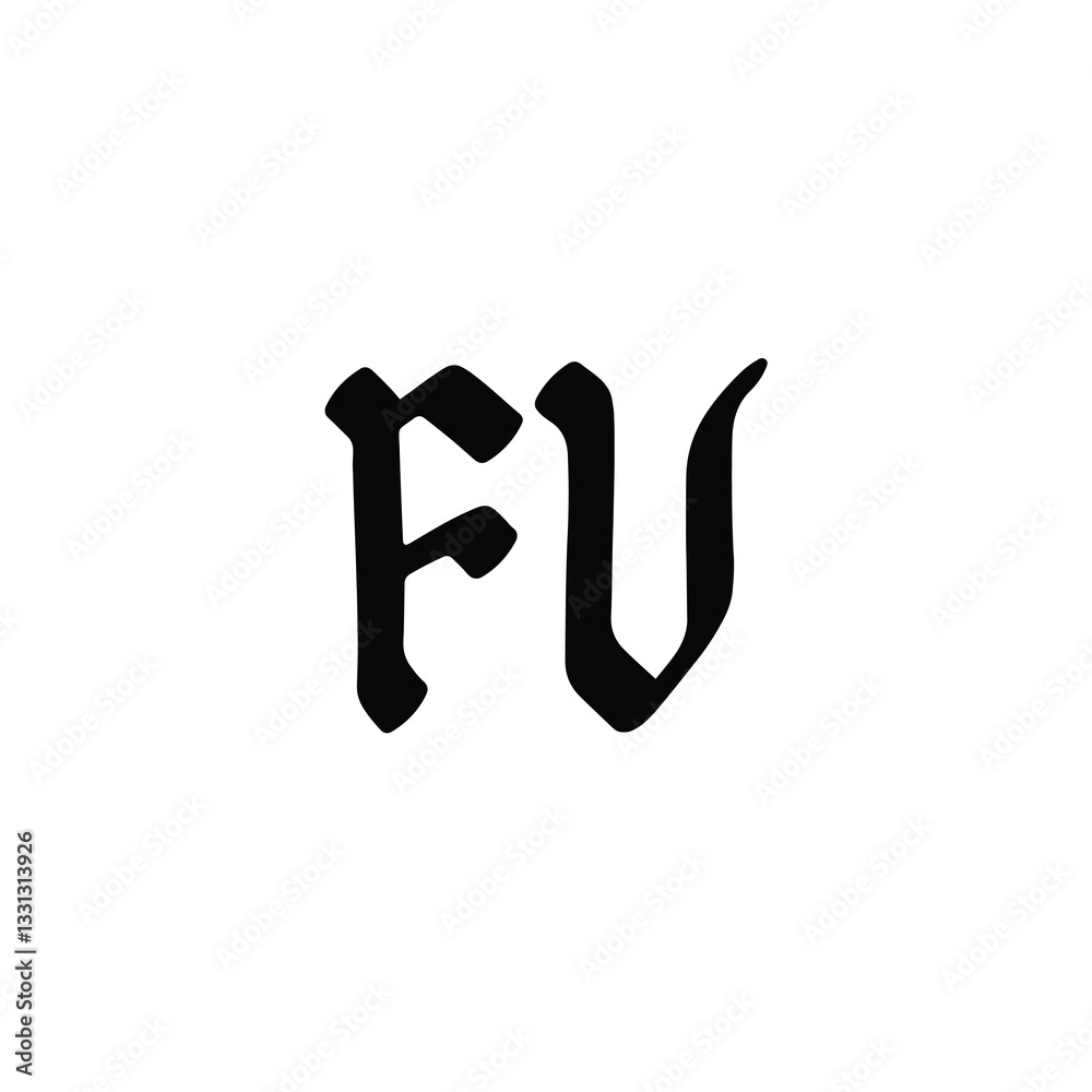FV monogram logo design letter text name symbol monochrome logotype alphabet character simple logo FV monogram logo design letter text name symbol monochrome logotype alphabet character simple logo