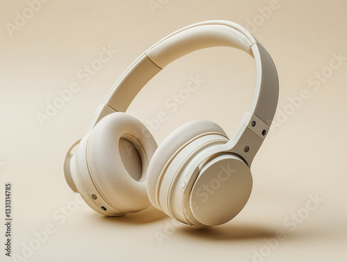 cream headphones  photo