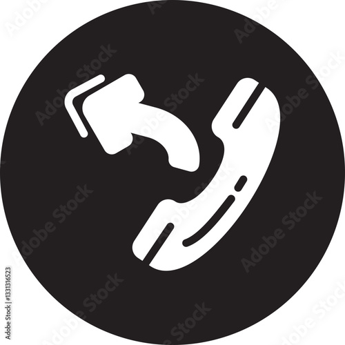 outgoing call glyph icon