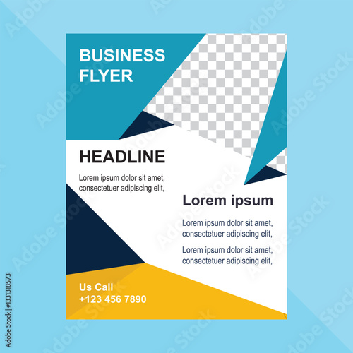 Modern business flyer with abstract template design