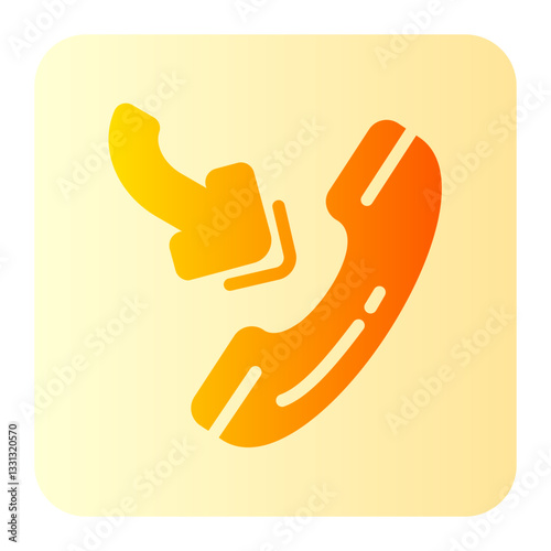 incoming call gradient icon