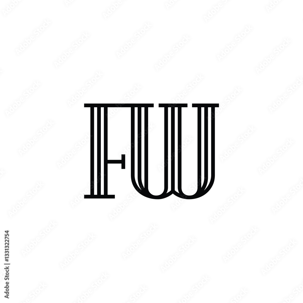 FW monogram logo design letter text name symbol monochrome logotype alphabet character simple logo FW monogram logo design letter text name symbol monochrome logotype alphabet character simple logo