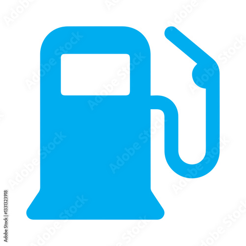 gas pump blue icon