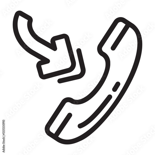 incoming call line icon