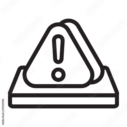 Warning  line icon